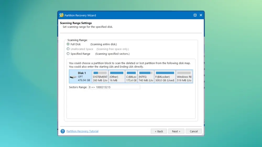 Recovery-oriented disk utility screenshot context